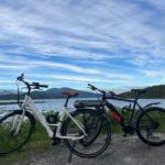 Two bikes by a fjord