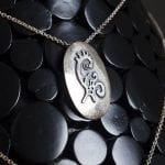 Sami-inspired silver necklace made by goldsmith Merete Mattson.