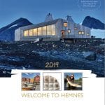 Front cover of the Hemnes-brochure with Rabothytta as the main picture and a text saying “Welcome to Hemnes”.