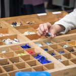Material, especially buttons, that are used to make local and hand-made clothes and craft at Kråkeslottet.
