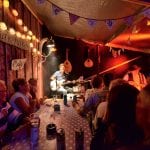 A concert at “Isakhuken”, a cozy and intimate concert arena used during the local jazz festival, Hemnesjazz, earlier.