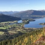 View from the hike destination, Killebukken, with a great view over fjord and mountains during autumn.