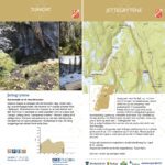 A picture and a description on how to walk to the Jettegryte.