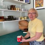 the host with red cup