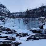 Frozen waterfall at Melkarhella.