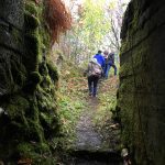 On the way out of the mountain bunker.