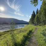 Path next to a fjord.